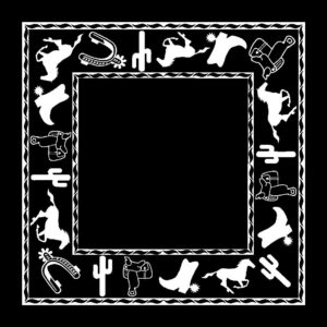 Border 32 - Custom Printed Bandanas 22x22  -Screen Printed