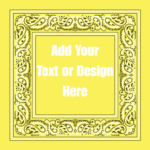 Yellow Value Classic Open Center Paisley Imported 100% Cotton, 22" x 22", 1 piece