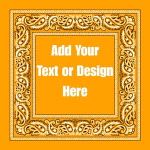 Gold Value Classic Open Center Paisley Imported 100% Cotton, 22" x 22", 1 piece