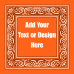 Orange Value Classic Open Center Paisley Imported 100% Cotton, 22" x 22", 1 piece