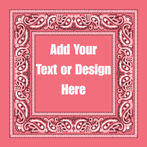 Pink Value Classic Open Center Paisley Imported 100% Cotton, 22" x 22", 1 piece