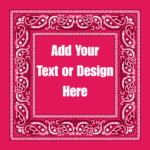 Hot Pink Value Classic Open Center Paisley Imported 100% Cotton, 22" x 22", 1 piece