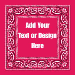 Hot Pink Value Classic Open Center Paisley Imported 100% Cotton, 22" x 22", 1 piece