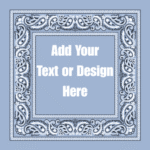 Light Blue Value Classic Open Center Paisley Imported 100% Cotton, 22" x 22", 1 piece