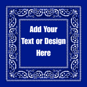 Royal Blue Value Classic Open Center Paisley Imported 100% Cotton, 22" x 22", 1 piece