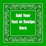 Kelly Green Value Classic Open Center Paisley Imported 100% Cotton, 22" x 22", 1 piece