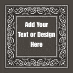 Dark Grey Value Classic Open Center Paisley Imported 100% Cotton, 22" x 22", 1 piece