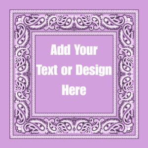 Lilac Value Classic Open Center Paisley Imported 100% Cotton, 22" x 22", 1 piece