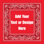 Hot Orange Value Classic Open Center Paisley Imported 100% Cotton, 22" x 22", 1 piece