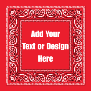 Hot Orange Value Classic Open Center Paisley Imported 100% Cotton, 22" x 22", 1 piece