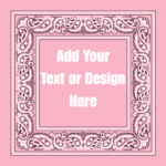 Light Pink Value Classic Open Center Paisley Imported 100% Cotton, 22" x 22", 1 piece