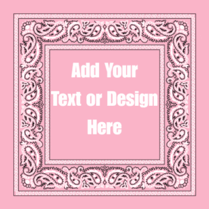 Light Pink Value Classic Open Center Paisley Imported 100% Cotton, 22" x 22", 1 piece