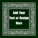 Hunter Green Value Classic Open Center Paisley Imported 100% Cotton, 22" x 22", 1 piece