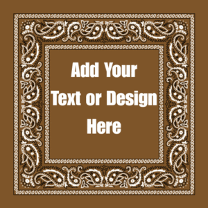 Brown Value Classic Open Center Paisley Imported 100% Cotton, 22" x 22", 1 piece