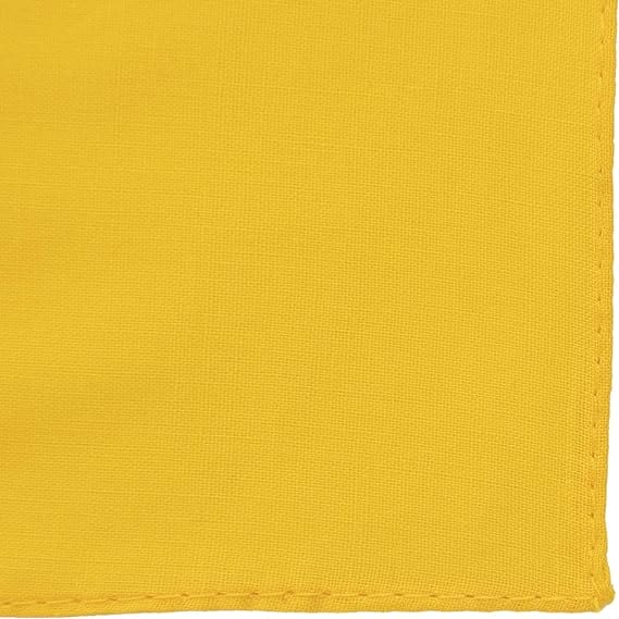 Custom Solid Color Bandana, Imported, 100% Cotton, Gold, 22" x 22" - Image 3