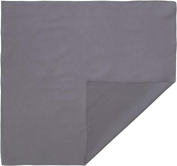Custom Solid Color Bandana, Imported, 100% Cotton, Dark Grey, 22" x 22" - Image 2
