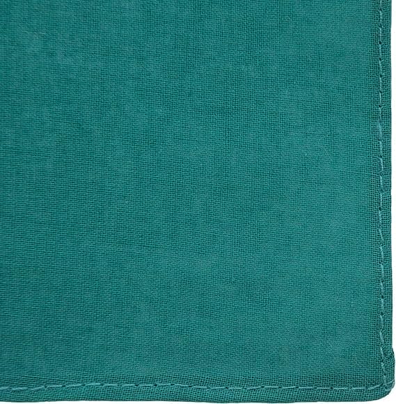 Custom Solid Color Bandana, Imported, 100% Cotton, Teal, 22" x 22" - Image 3