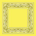 Light Yellow Value Classic Open Center Paisley Imported 100% Cotton, 22" x 22", 1 piece