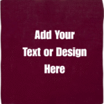 Custom Solid Color Bandana, Imported, 100% Cotton, Burgundy / Wine, 22" x 22"