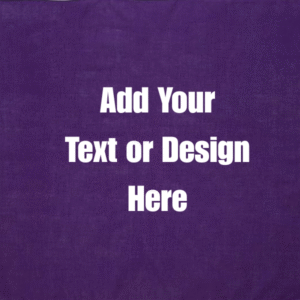 Custom Solid Color Bandana, Imported, 100% Cotton, Purple / Grape, 22" x 22"