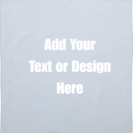 Custom Solid Color Bandana, Imported, 100% Cotton, Light Blue, 22" x 22"