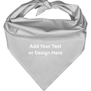 Custom Triangle Solid Bandana, 22X 30X 22, 1Pc, White,