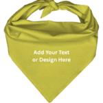 Custom Triangle Solid Bandana, 22X 30X 22, 1Pc, Light Yellow,