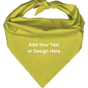Custom Triangle Solid Bandana, 22X 30X 22, 1Pc, Light Yellow,