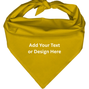Custom Triangle Solid Bandana, 22X 30X 22, 1Pc, Yellow,
