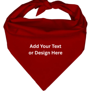 Custom Triangle Solid Bandana, 22X 30X 22, 1Pc, Red,