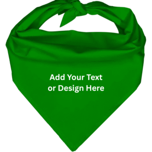 Custom Triangle Solid Bandana, 22X 30X 22, 1Pc, Kelly Green,