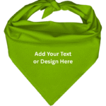 Custom Triangle Solid Bandana, 22X 30X 22, 1Pc, Lime Green,