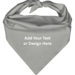 Custom Triangle Solid Bandana, 22X 30X 22, 1Pc, Light Grey,