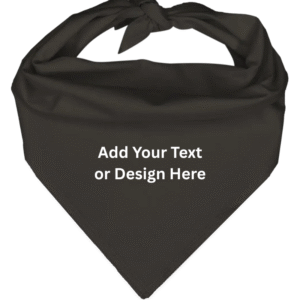 Custom Triangle Solid Bandana, 22X 30X 22, 1Pc, Dark Grey,