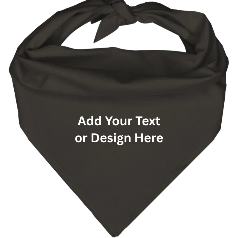 Custom Triangle Solid Bandana, 22X 30X 22, 1Pc, Dark Grey,