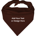 Custom Triangle Solid Bandana, 22X 30X 22, 1Pc, Dark Brown,