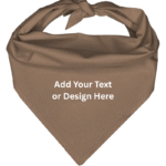 Custom Triangle Solid Bandana, 22X 30X 22, 1Pc, Khaki,