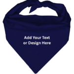 Custom Triangle Solid Bandana, 22X 30X 22, 1Pc, Navy Blue,