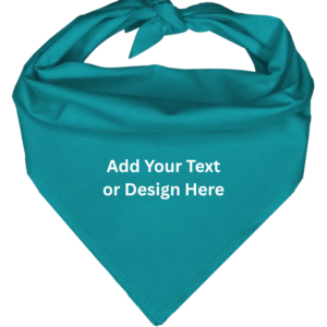 Custom Triangle Solid Bandana, 22X 30X 22, 1Pc, Turquoise,
