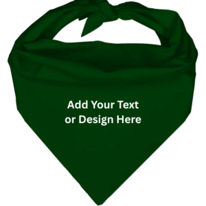 Custom Triangle Solid Bandana, 22X 30X 22, 1Pc, Hunter Green,