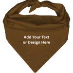 Custom Triangle Solid Bandana, 22X 30X 22, 1Pc, Brown,