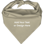 Custom Triangle Solid Bandana, 22X 30X 22, 1Pc, Natural,
