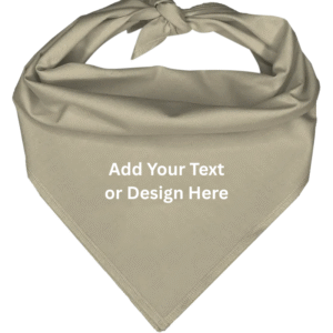 Custom Triangle Solid Bandana, 22X 30X 22, 1Pc, Natural,